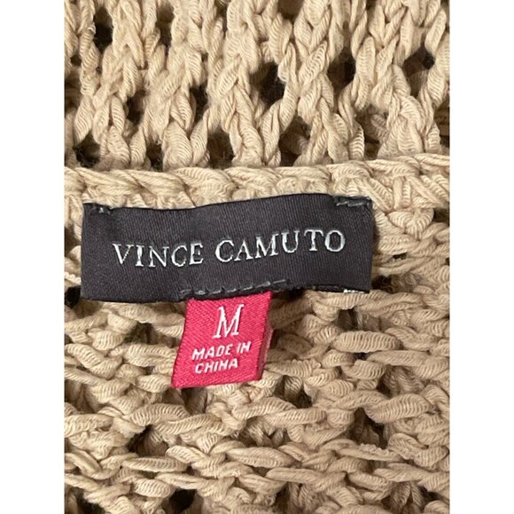 Vince Camuto Womens Beige Knit Short Sleeve Sweater Top Size M - Picture 5 of 6